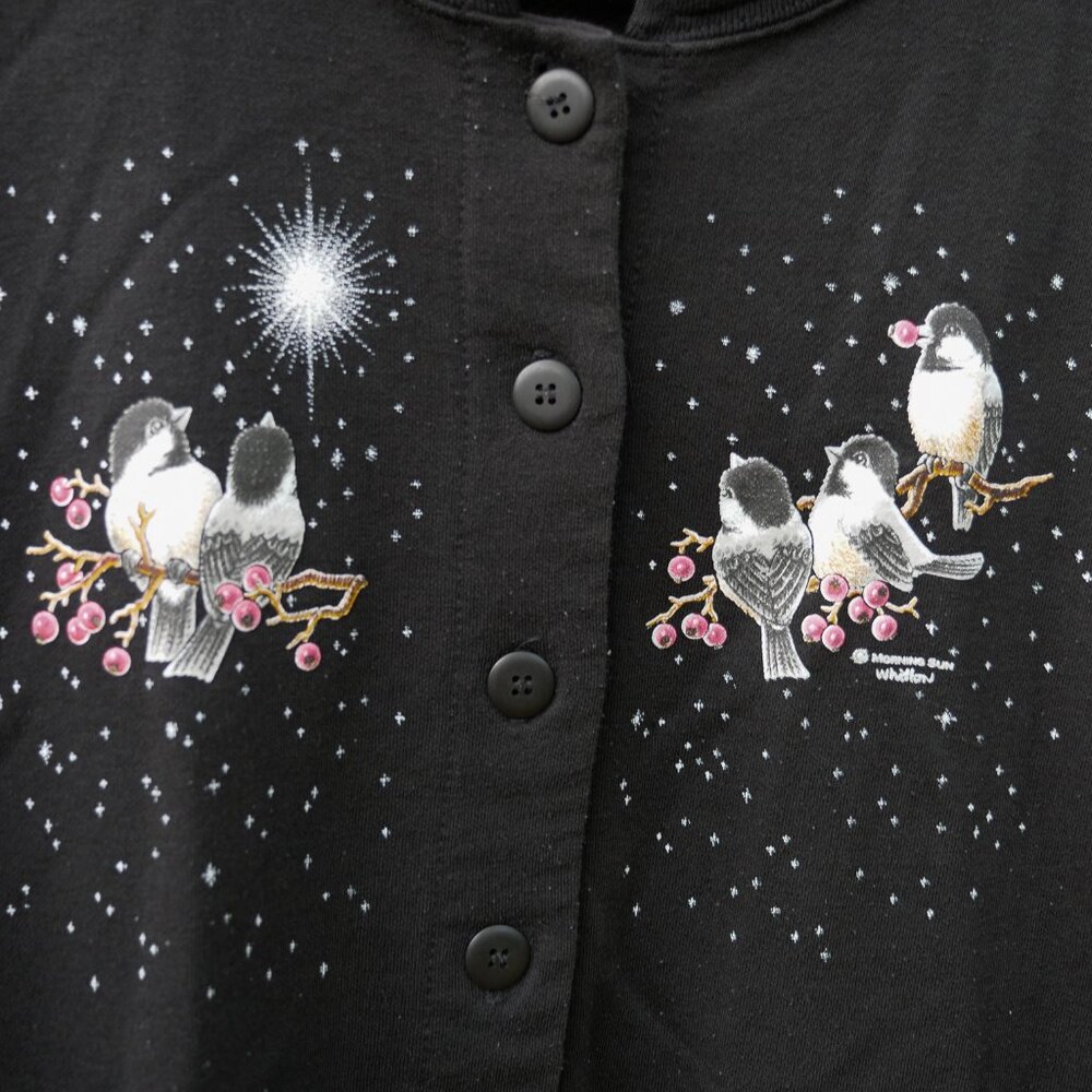 Vintage Retro Ugly Christmas Sweater Button Up Sweatshirt Cardigan 1990s Graphic